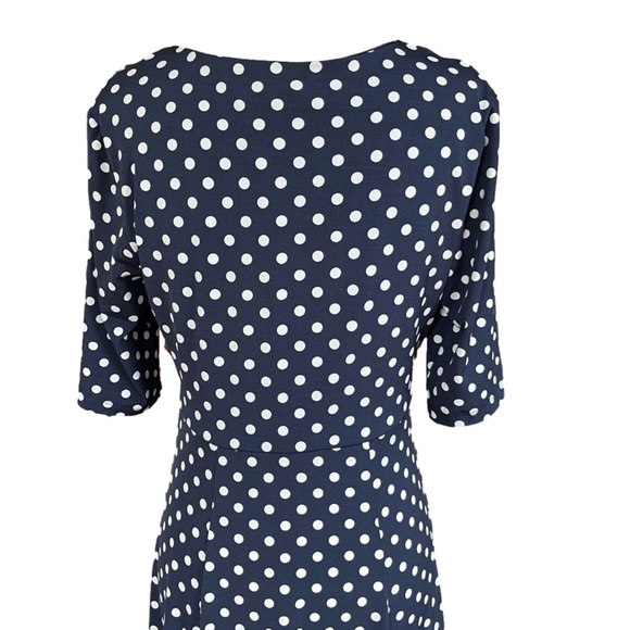 SIGNATURE by Robbie Bee 40's Vintage Style/Pinup Polka Dot Midi Dress Medium GUC - Picture 6 of 9